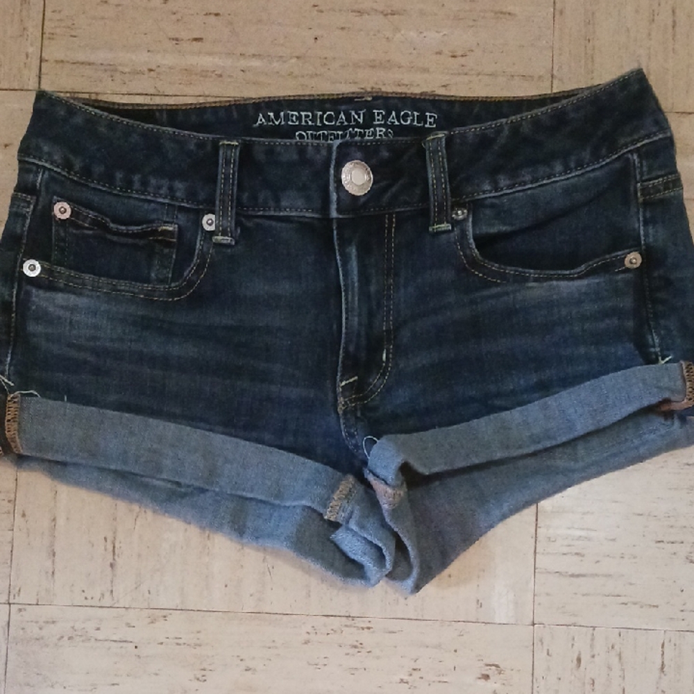 American Eagle Outfitters Women's Jean Shorts - Dark Wash